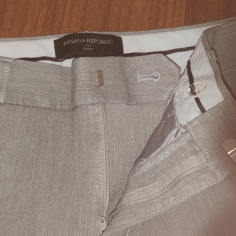 Banana Republic Women's Gray Trousers Sz 4 - Picture 4 of 14